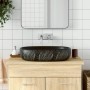 Black ceramic oval countertop washbasin 59x40x14 cm by , Sinks - Ref: Foro24-155102, Price: 161,32 €, Discount: %