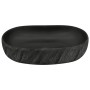 Black ceramic oval countertop washbasin 59x40x14 cm by , Sinks - Ref: Foro24-155102, Price: 161,32 €, Discount: %