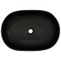 Lavabo sobre encimera ovalado cerámica negro 59x40x14 cm de , Lavabos - Ref: Foro24-155102, Precio: 161,32 €, Descuento: %