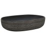 Gray and black ceramic oval countertop sink 59x40x14 cm by , Sinks - Ref: Foro24-155109, Price: 162,90 €, Discount: %