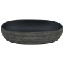 Gray and black ceramic oval countertop sink 59x40x14 cm by , Sinks - Ref: Foro24-155109, Price: 162,90 €, Discount: %