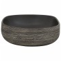 Gray and black ceramic oval countertop sink 59x40x14 cm by , Sinks - Ref: Foro24-155109, Price: 162,90 €, Discount: %