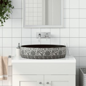 Black blue ceramic oval countertop sink 56.5x36.5x13.5cm by , Sinks - Ref: Foro24-155114, Price: 144,96 €, Discount: %