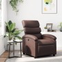 Sillón reclinable de cuero sintético marrón de , Sillones - Ref: Foro24-371715, Precio: 188,36 €, Descuento: %