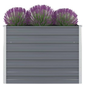 Raised planter 100x100x77 cm galvanized steel gray by vidaXL, Pots and planters - Ref: Foro24-42407, Price: 66,99 €, Discount: %