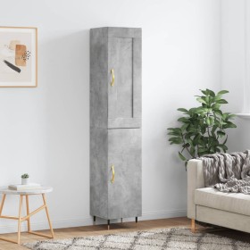 Concrete gray plywood sideboard 34.5x34x180 cm by , Sideboards - Ref: Foro24-3200117, Price: 96,99 €, Discount: %