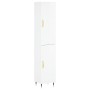 Aparador alto madera contrachapada blanco brillo 34,5x34x180 cm de , Aparadores - Ref: Foro24-3200115, Precio: 109,21 €, Desc...