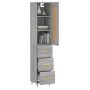 Aparador alto madera contrachapada gris Sonoma 34,5x34x180 cm de , Aparadores - Ref: Foro24-3200183, Precio: 107,39 €, Descue...