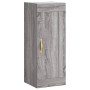 Aparador alto madera contrachapada gris Sonoma 34,5x34x180 cm de , Aparadores - Ref: Foro24-3200183, Precio: 107,39 €, Descue...