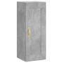 Aparador de madera contrachapada gris hormigón 34,5x34x180 cm de , Aparadores - Ref: Foro24-3200181, Precio: 103,26 €, Descue...