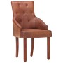 Dining chairs 4 units genuine brown goat leather by , dining chairs - Ref: Foro24-3056697, Price: 755,99 €, Discount: %