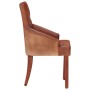 Dining chairs 4 units genuine brown goat leather by , dining chairs - Ref: Foro24-3056697, Price: 660,54 €, Discount: %