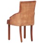 Dining chairs 4 units genuine brown goat leather by , dining chairs - Ref: Foro24-3056697, Price: 660,54 €, Discount: %