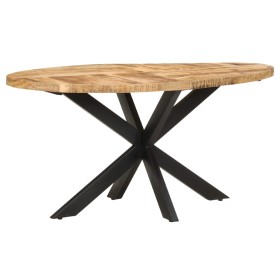 Mesa de comedor de madera de mango rugosa 160x90x75 cm de , Mesas de cocina y de comedor - Ref: Foro24-321672, Precio: 377,81...