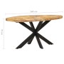 Mesa de comedor de madera de mango rugosa 160x90x75 cm de , Mesas de cocina y de comedor - Ref: Foro24-321672, Precio: 376,99...