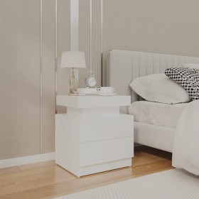 White plywood nightstand 45x35x52 cm by vidaXL, Nightstands - Ref: Foro24-326849, Price: 85,99 €, Discount: %