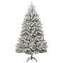 Artificial Christmas tree with hinged branches and flocked snow 210 cm by , Christmas trees - Ref: Foro24-357794, Price: 135,...