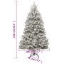 Artificial Christmas tree with hinged branches and flocked snow 210 cm by , Christmas trees - Ref: Foro24-357794, Price: 135,...