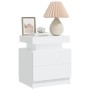 Mesita de noche madera contrachapada blanco 45x35x52 cm de vidaXL, Mesitas de noche - Ref: Foro24-326849, Precio: 84,91 €, De...