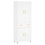 Tall white plywood sideboard 69.5x34x180 cm by , Sideboards - Ref: Foro24-3199857, Price: 152,50 €, Discount: %