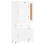 Tall white plywood sideboard 69.5x34x180 cm by , Sideboards - Ref: Foro24-3199857, Price: 152,50 €, Discount: %