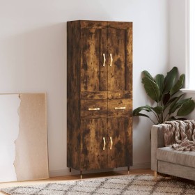 Tall smoked oak plywood sideboard 69.5x34x180 cm by , Sideboards - Ref: Foro24-3199862, Price: 150,74 €, Discount: %