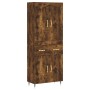 Aparador alto madera contrachapada roble ahumado 69,5x34x180 cm de , Aparadores - Ref: Foro24-3199862, Precio: 147,61 €, Desc...