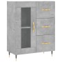 Concrete gray plywood tall sideboard 69.5x34x180 cm by , Sideboards - Ref: Foro24-3199925, Price: 162,85 €, Discount: %