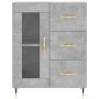 Concrete gray plywood tall sideboard 69.5x34x180 cm by , Sideboards - Ref: Foro24-3199925, Price: 162,85 €, Discount: %