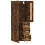 Aparador alto madera contrachapada roble ahumado 69,5x34x180 cm de , Aparadores - Ref: Foro24-3199990, Precio: 155,12 €, Desc...