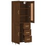 Aparador alto madera contrachapada marrón roble 69,5x34x180 cm de , Aparadores - Ref: Foro24-3199992, Precio: 157,09 €, Descu...