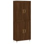 Aparador alto madera contrachapada marrón roble 69,5x34x180 cm de , Aparadores - Ref: Foro24-3199544, Precio: 148,75 €, Descu...