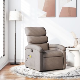 Sillón de masaje reclinable de tela gris taupé de , Sillones - Ref: Foro24-371709, Precio: 241,99 €, Descuento: %