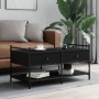 Black engineered wood coffee table 99x50x50 cm by , Coffee table - Ref: Foro24-833960, Price: 73,85 €, Discount: %