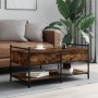 Smoked oak engineered wood coffee table 99x50x50 cm by , Coffee table - Ref: Foro24-833962, Price: 73,17 €, Discount: %