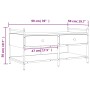 Mesa de centro madera de ingeniería roble ahumado 99x50x50 cm de , Mesas de centro - Ref: Foro24-833962, Precio: 71,64 €, Des...