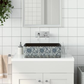 Lavabo de encimera rectangular cerámica negro azul 46x35,5x13cm de , Lavabos - Ref: Foro24-155071, Precio: 152,99 €, Descuent...