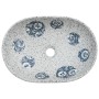 Lavabo sobre encimera ovalado cerámica gris y azul 47x33x13 cm de , Lavabos - Ref: Foro24-155067, Precio: 133,78 €, Descuento: %