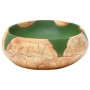 Green brown ceramic oval countertop washbasin 59x40x15 cm by , Sinks - Ref: Foro24-155086, Price: 164,99 €, Discount: %