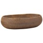 Brown ceramic oval countertop washbasin 59x40x15 cm by , Sinks - Ref: Foro24-155084, Price: 139,54 €, Discount: %