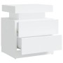 Mesita de noche madera contrachapada blanco 45x35x52 cm de vidaXL, Mesitas de noche - Ref: Foro24-326849, Precio: 84,91 €, De...