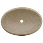 Sand ceramic oval countertop washbasin 59x40x15 cm by , Sinks - Ref: Foro24-155078, Price: 161,99 €, Discount: %