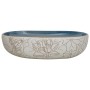 Sand and blue ceramic oval countertop washbasin 59x40x14 cm by , Sinks - Ref: Foro24-155099, Price: 161,62 €, Discount: %