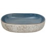 Sand and blue ceramic oval countertop washbasin 59x40x14 cm by , Sinks - Ref: Foro24-155099, Price: 161,62 €, Discount: %