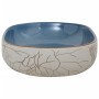 Sand and blue ceramic oval countertop washbasin 59x40x14 cm by , Sinks - Ref: Foro24-155099, Price: 161,62 €, Discount: %