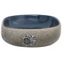 Oval countertop washbasin sand and blue ceramic 59x40x14 cm by , Sinks - Ref: Foro24-155103, Price: 141,45 €, Discount: %