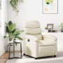 Cream Faux Leather Recliner by , Armchairs - Ref: Foro24-371714, Price: 228,87 €, Discount: %