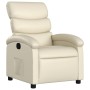 Sillón reclinable de cuero sintético crema de , Sillones - Ref: Foro24-371714, Precio: 226,79 €, Descuento: %