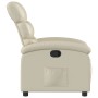 Sillón reclinable de cuero sintético crema de , Sillones - Ref: Foro24-371714, Precio: 226,79 €, Descuento: %