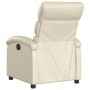 Sillón reclinable de cuero sintético crema de , Sillones - Ref: Foro24-371714, Precio: 226,79 €, Descuento: %